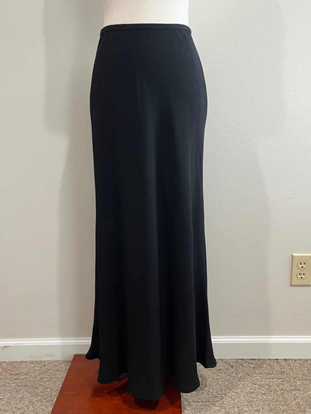 Zelda Vtg  Formal Maxi Skirt Womens 4 Black with Cascading Ruffle Whimsigoth